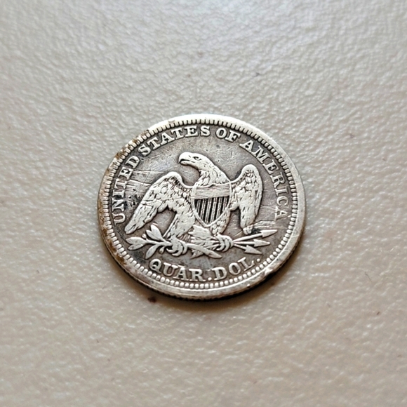 Old Silver Coin Love Token - Initials - Picture 4 of 4